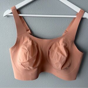 Evelyn & Bobbie pink seamless pullover structured scoop bra Women’s sz 2X